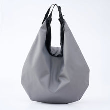 將圖片載入圖庫檢視器 再生聚酯纖維袋口可捲 2WAY 購物袋(原色灰)