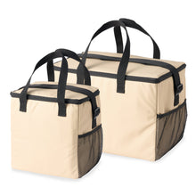 將圖片載入圖庫檢視器 再生聚酯纖維 2WAY 保冷購物袋(原色棕)